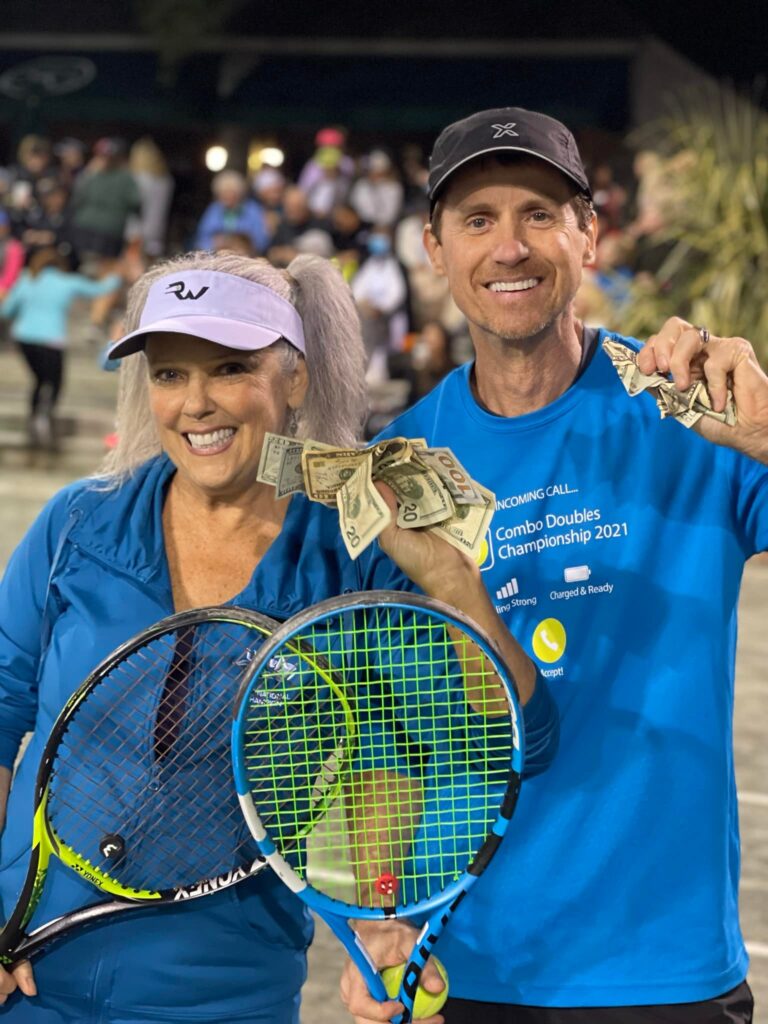 Mixed doubles tennis winners. 